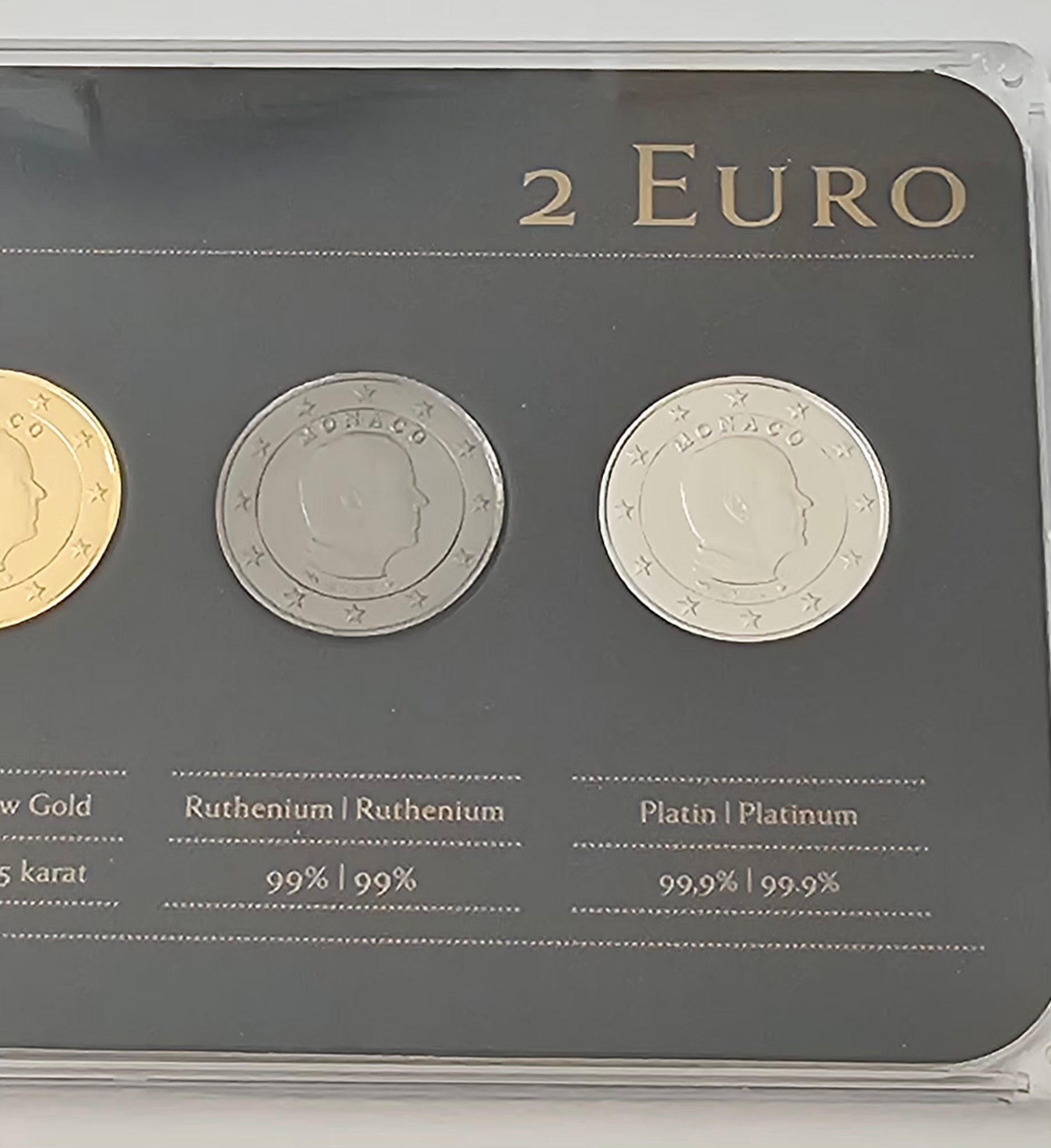 Monaco 2 euro coins reverse design Prince Albert portrait