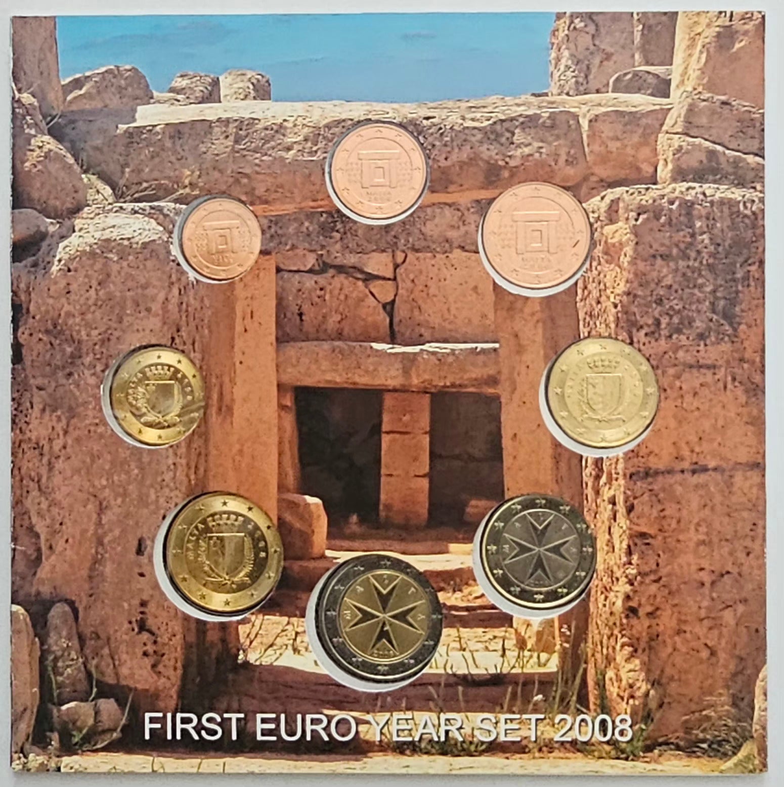 Malta euro coins reverse design Maltese cross