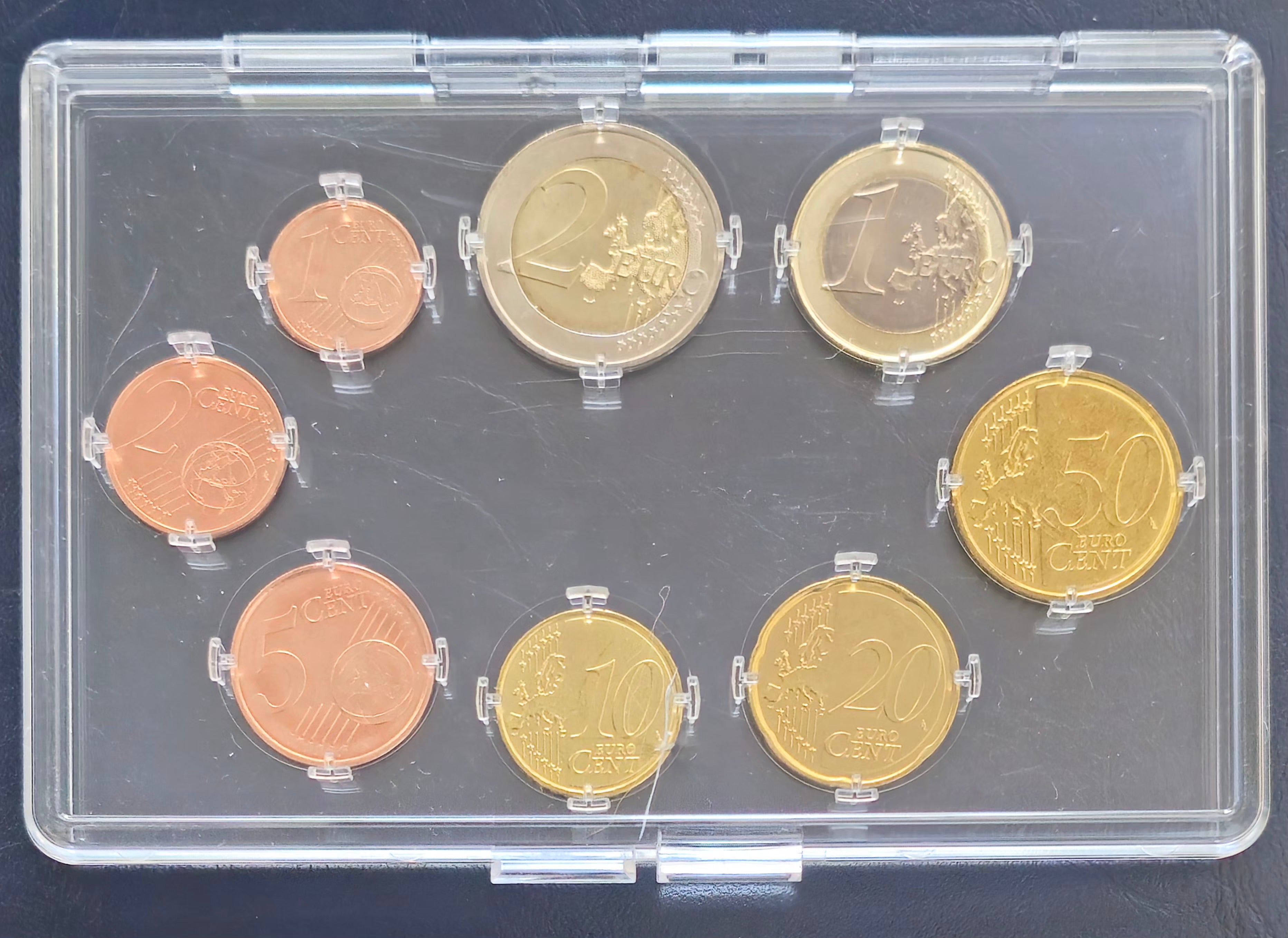 Malta euro coin set 2008 obverse complete 8 coins in case