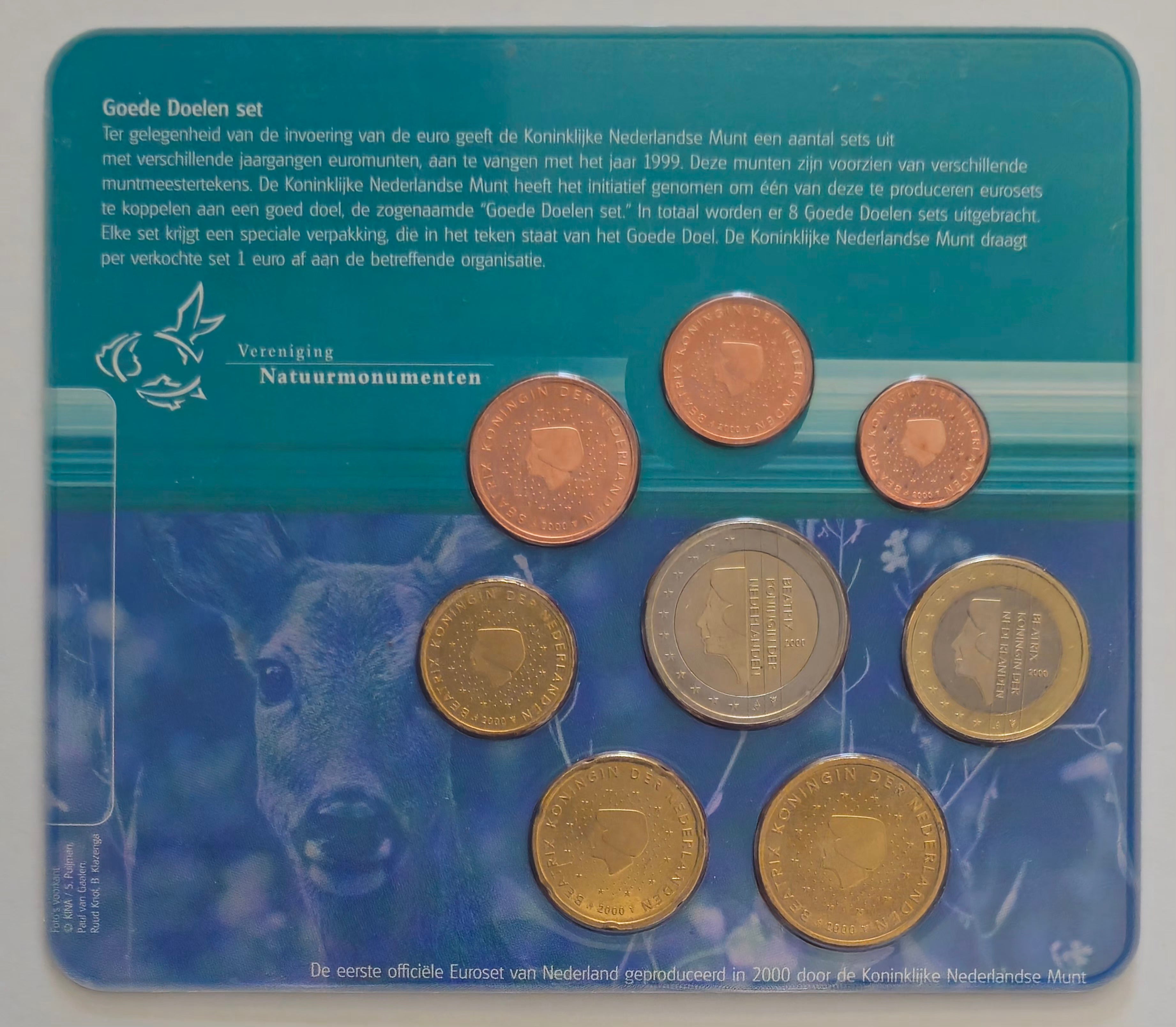 Netherlands euro coin set reverse design Queen Beatrix portrait