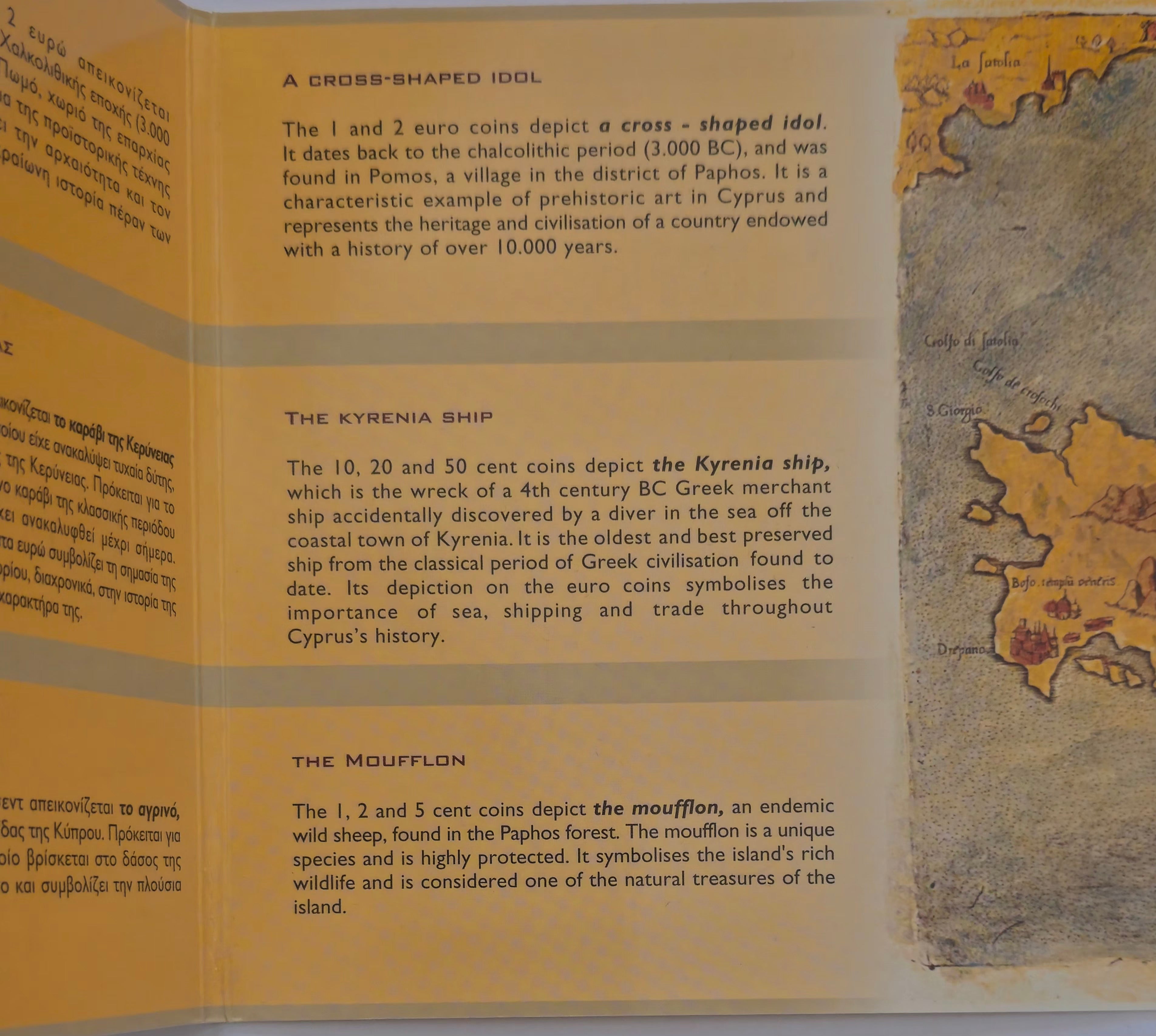 Cyprus euro coins collection 2008 Central Bank set