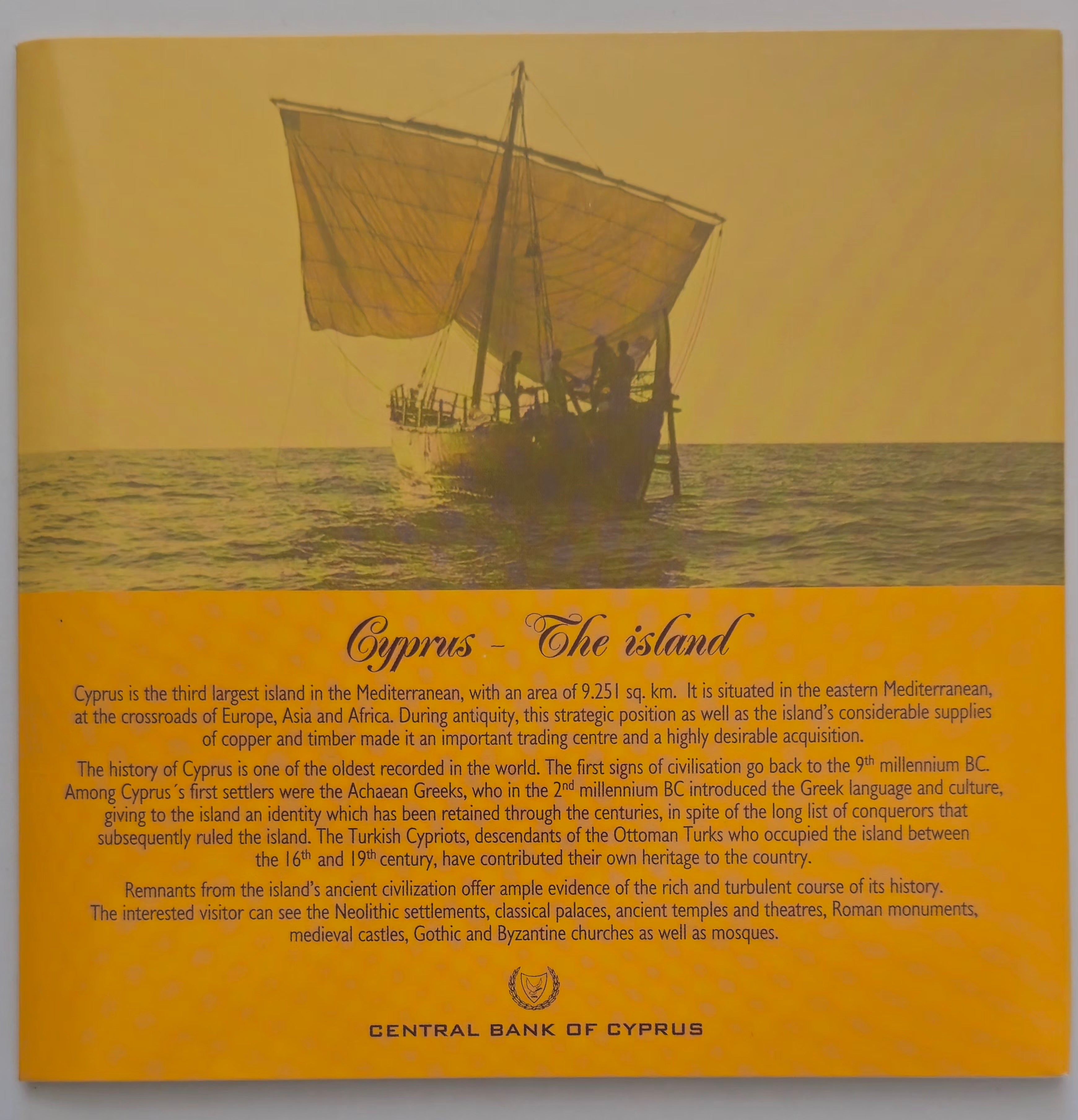 Cyprus euro coin folder original packaging 2008