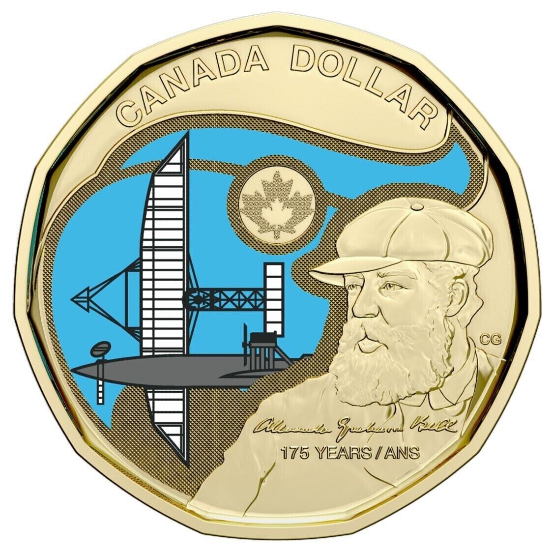 2022 $1 175th Anniversary of the Birth of Alexander Graham Bell Colourized