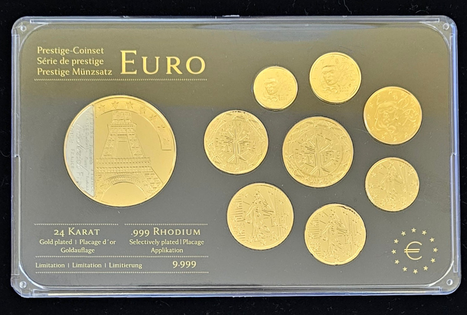 Prestige CoinSet Rhodium + 24 Carat Gold plated. France
