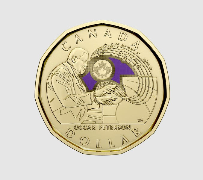 2022 $1 Celebrating Oscar Peterson Colourized From Special Wrap Roll