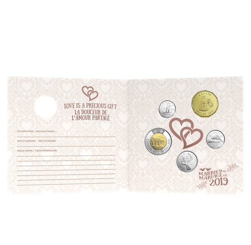 Married in 2019 Canada Commemorative Coin Set with Special Edition Loonie!