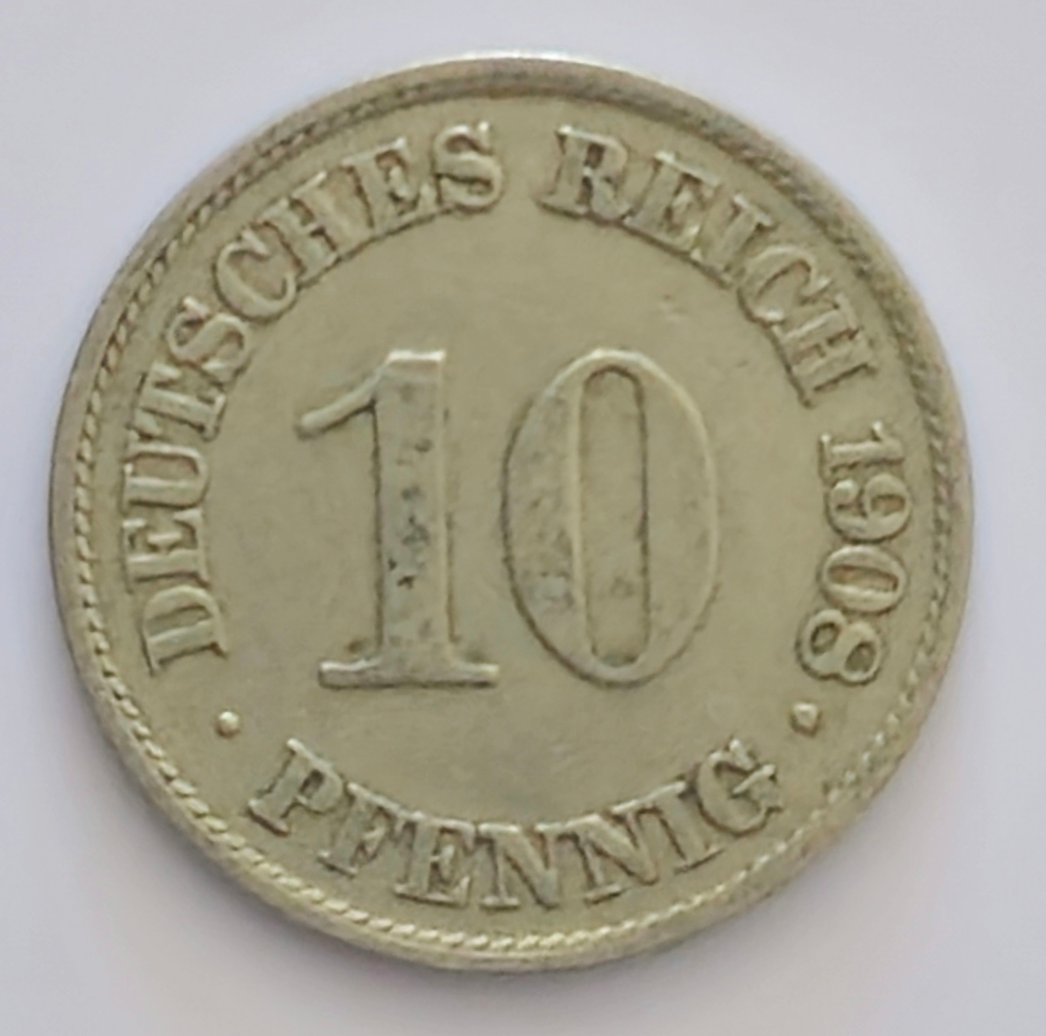 Germany Empire - 10 pfennig 1908 A