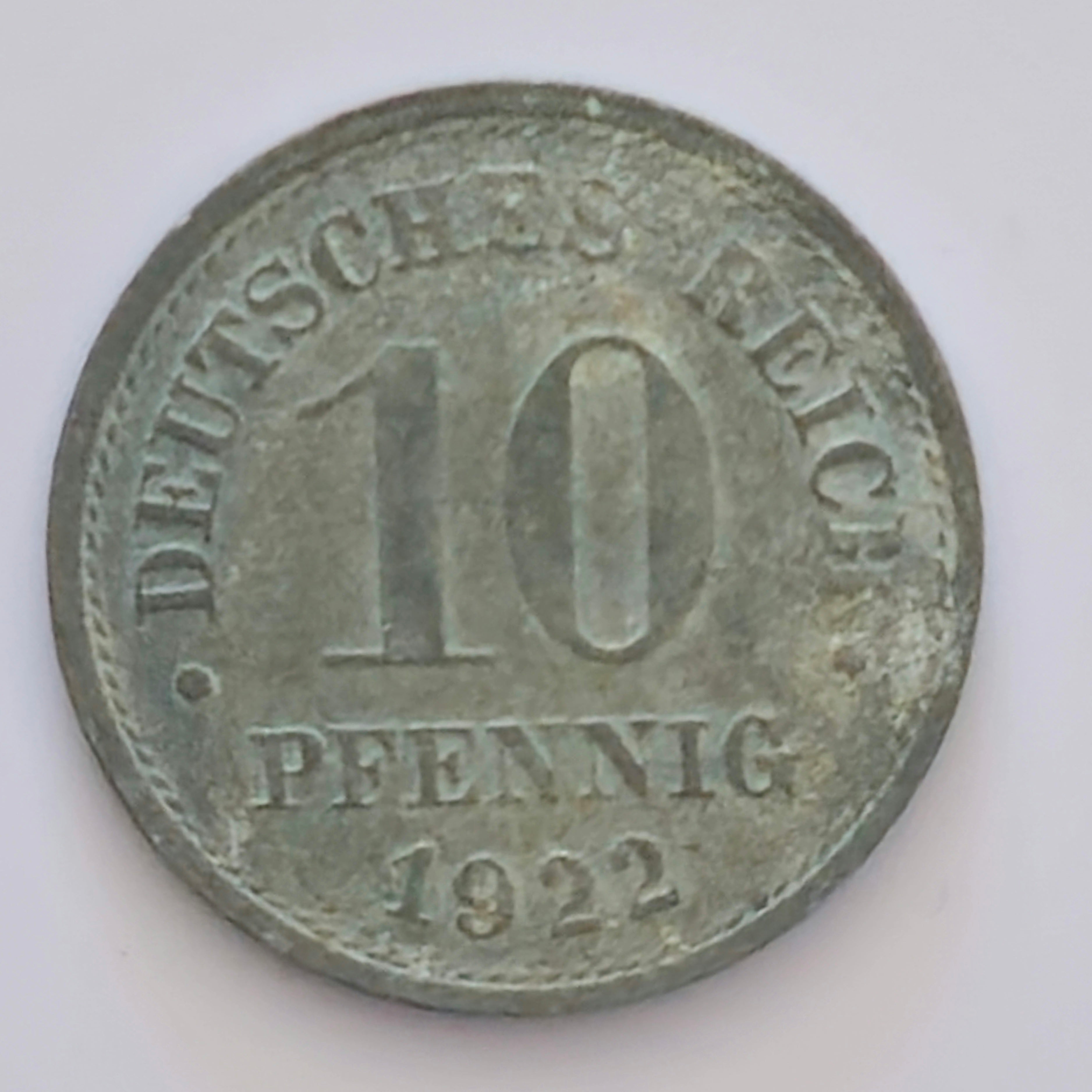 10 pfennig- 1922
