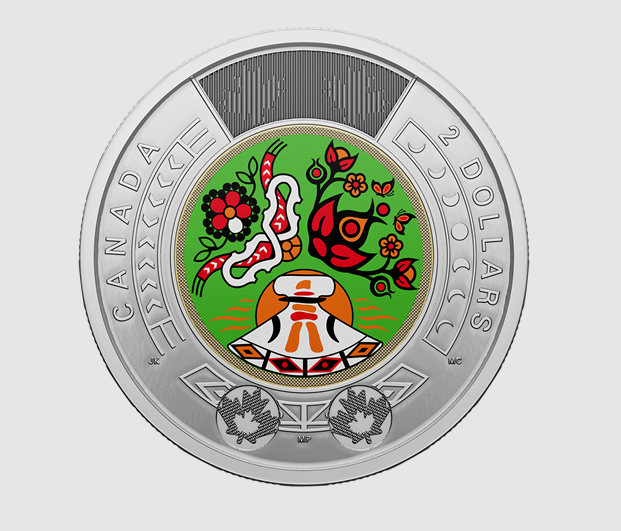 2023 $2 National Indigenous Peoples Day Colourized From Special Wrap Roll