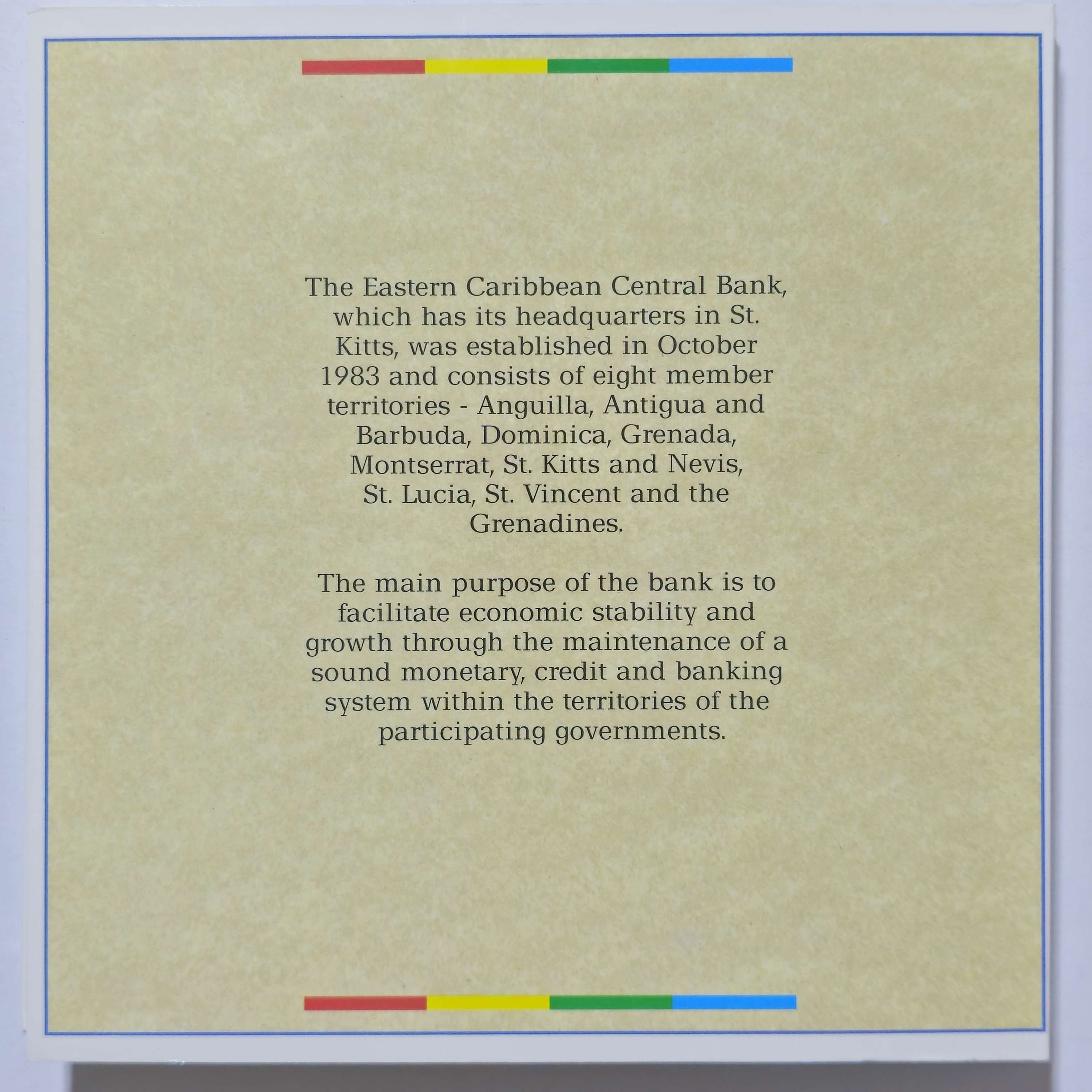 Eastern Caribbean Central Bank - Year 2000 Issue - Coins Dated 1994 - UNC Set