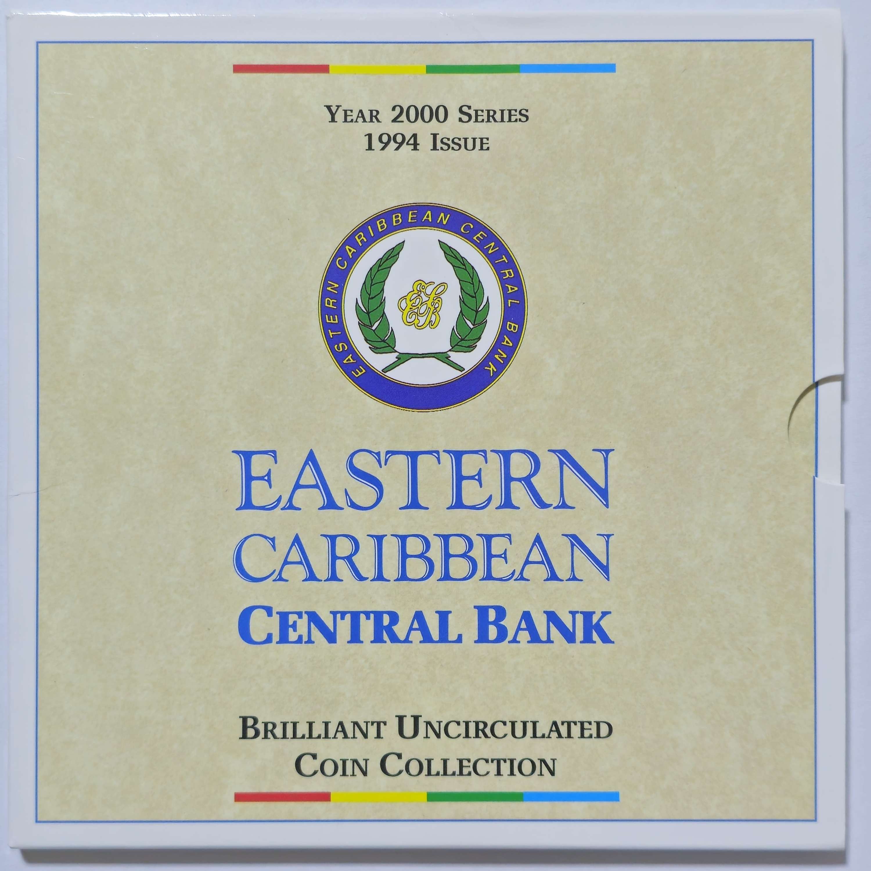 Eastern Caribbean Central Bank - Year 2000 Issue - Coins Dated 1994 - UNC Set