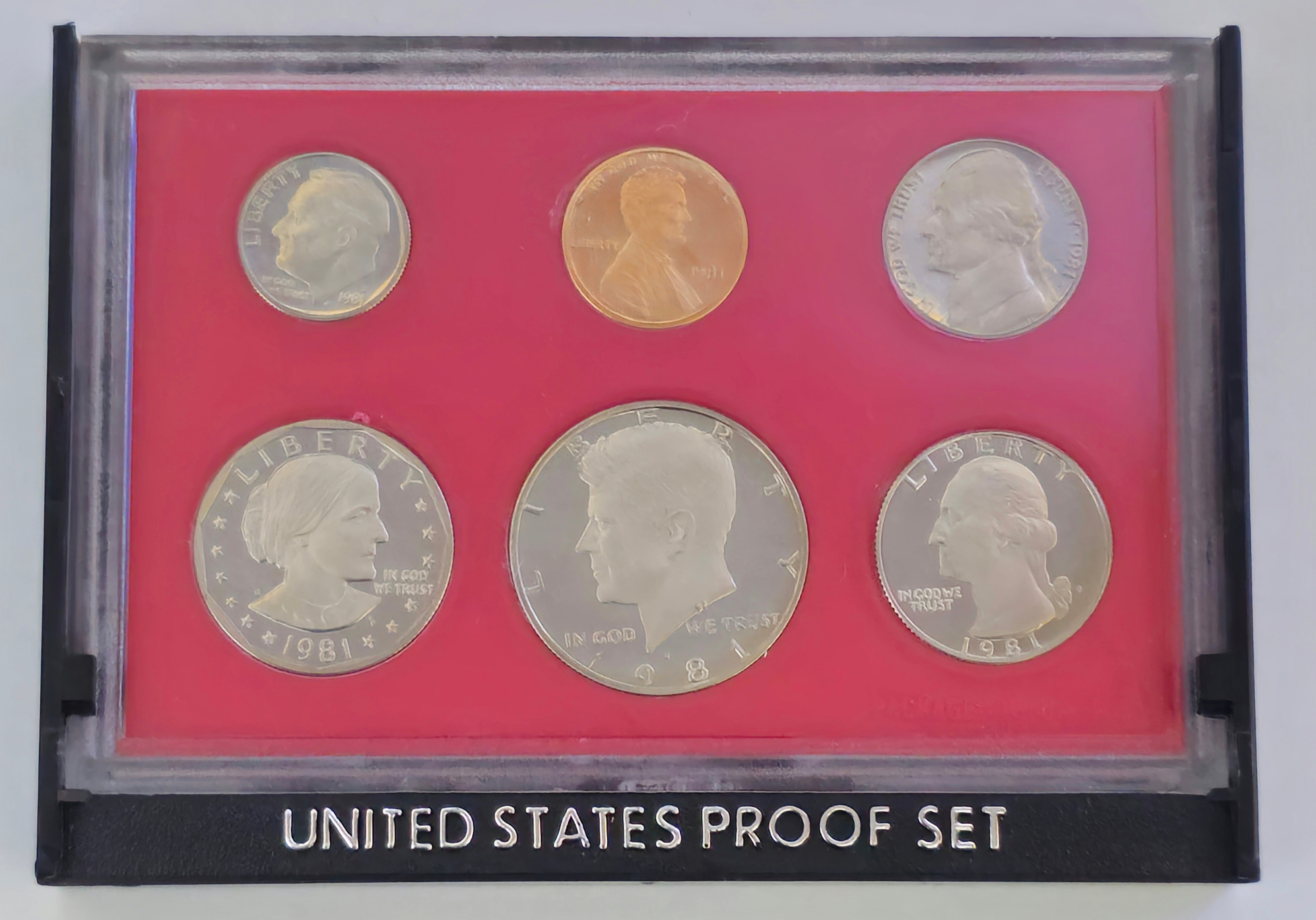1981-S US Mint Proof Set 6 Gem Coins in Original Mint Packaging
