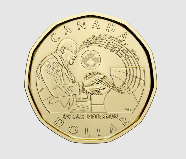 2022 $1 Celebrating Oscar Peterson Non-Colourized From Special Wrap Roll