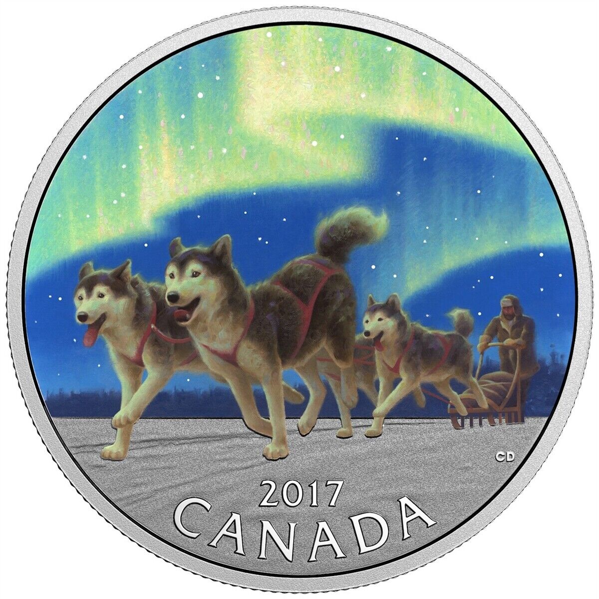 2017 $10 colorée, 1/2 oz, argent pur - Emblèmes du Canada : Randonnée en traînea