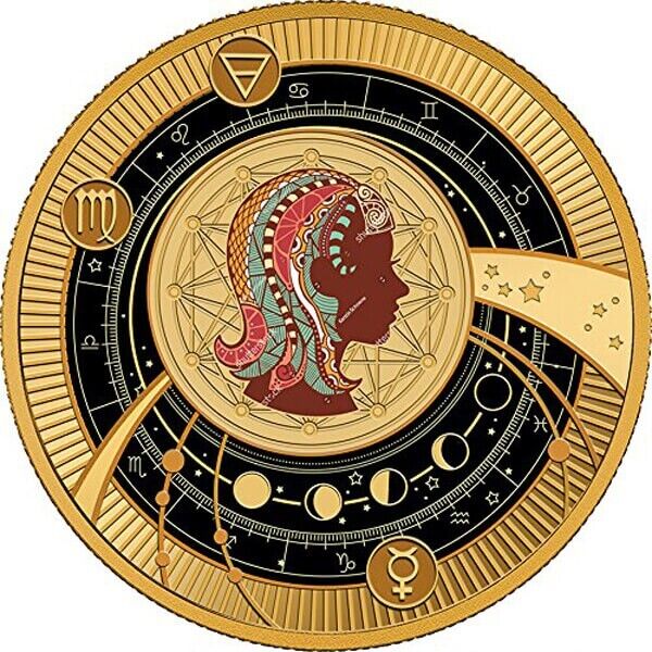 Signe du Zodiaque Vierge Pièce d'Argent 500 Francs CFA Cameroun 2018