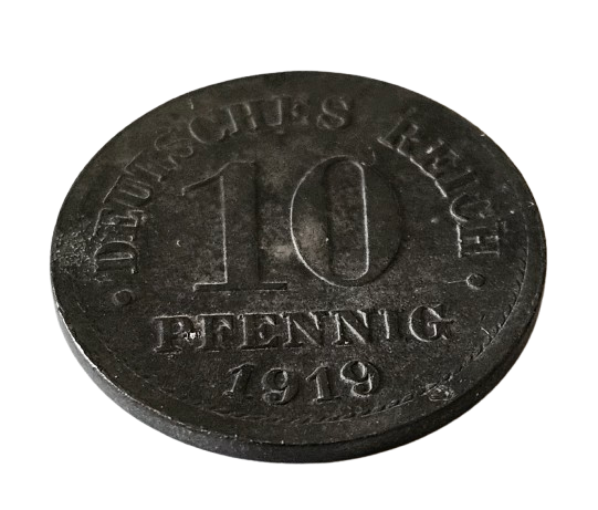 German Empire 10 Pfennig Coin | Deutsches Reich | Wilhelm II | 1919