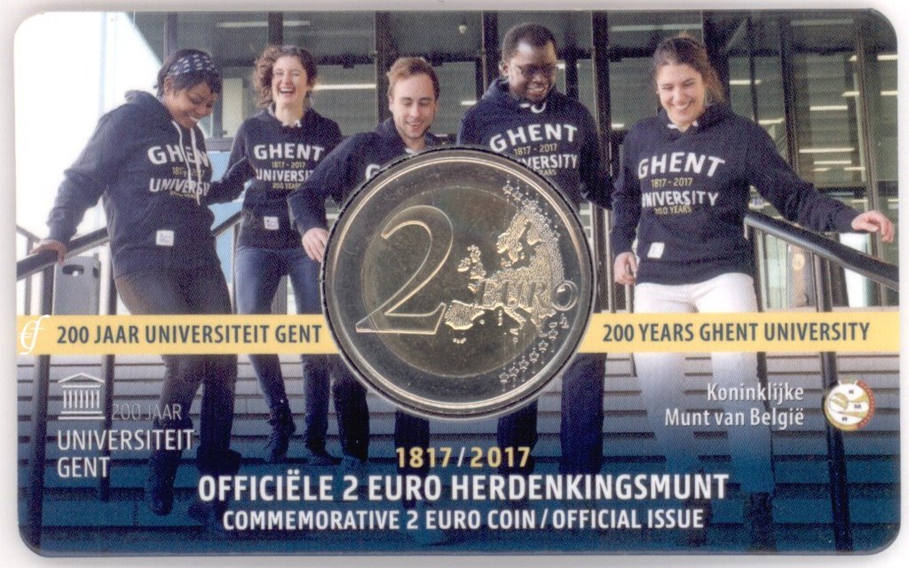 2 Euro Coincard Belgium 2017 University of Ghent