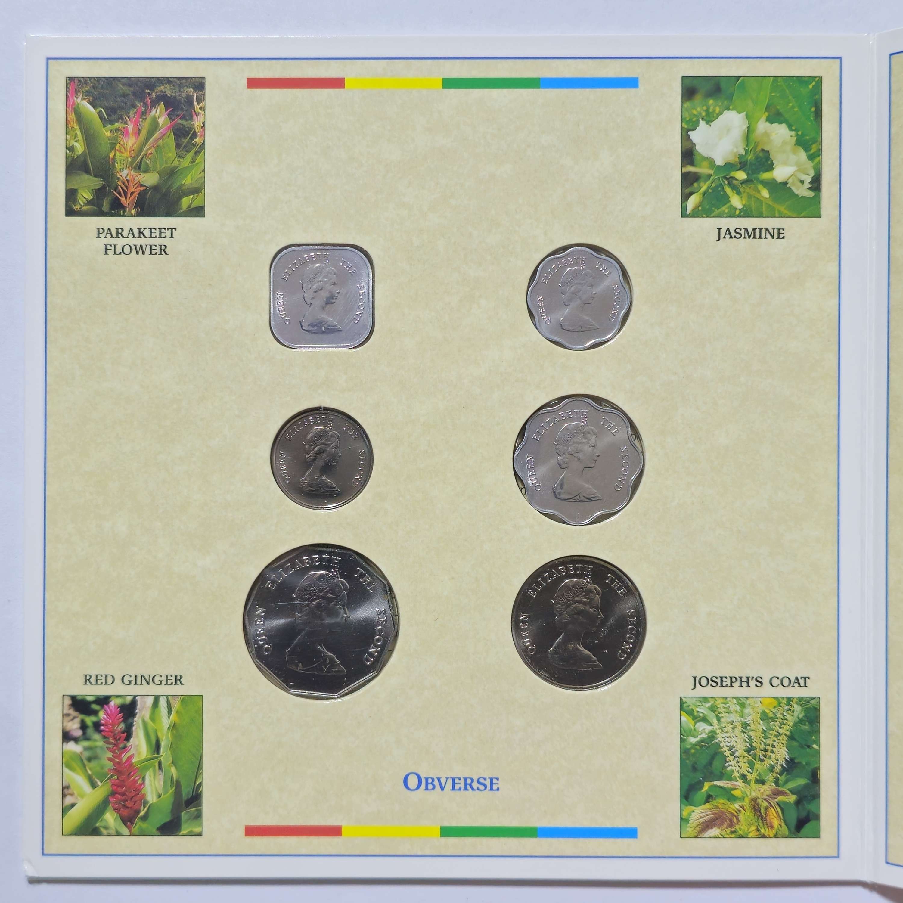 Eastern Caribbean Central Bank - Year 2000 Issue - Coins Dated 1994 - UNC Set