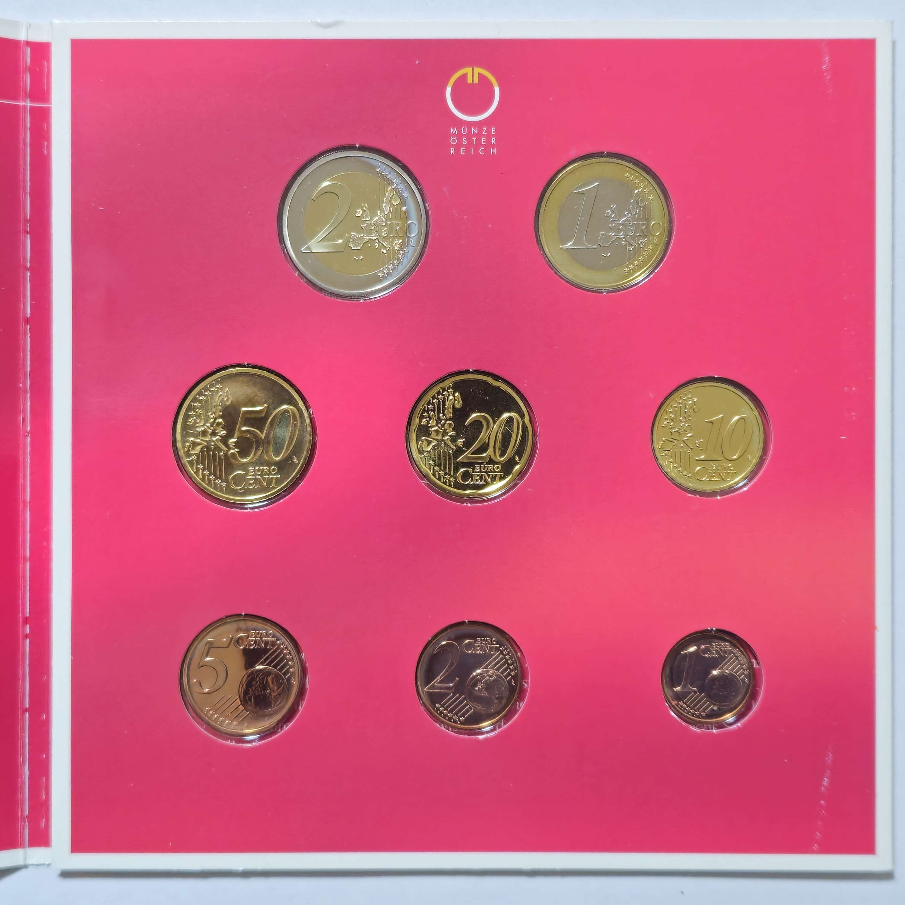 Austria 2005 Euro coins BU set