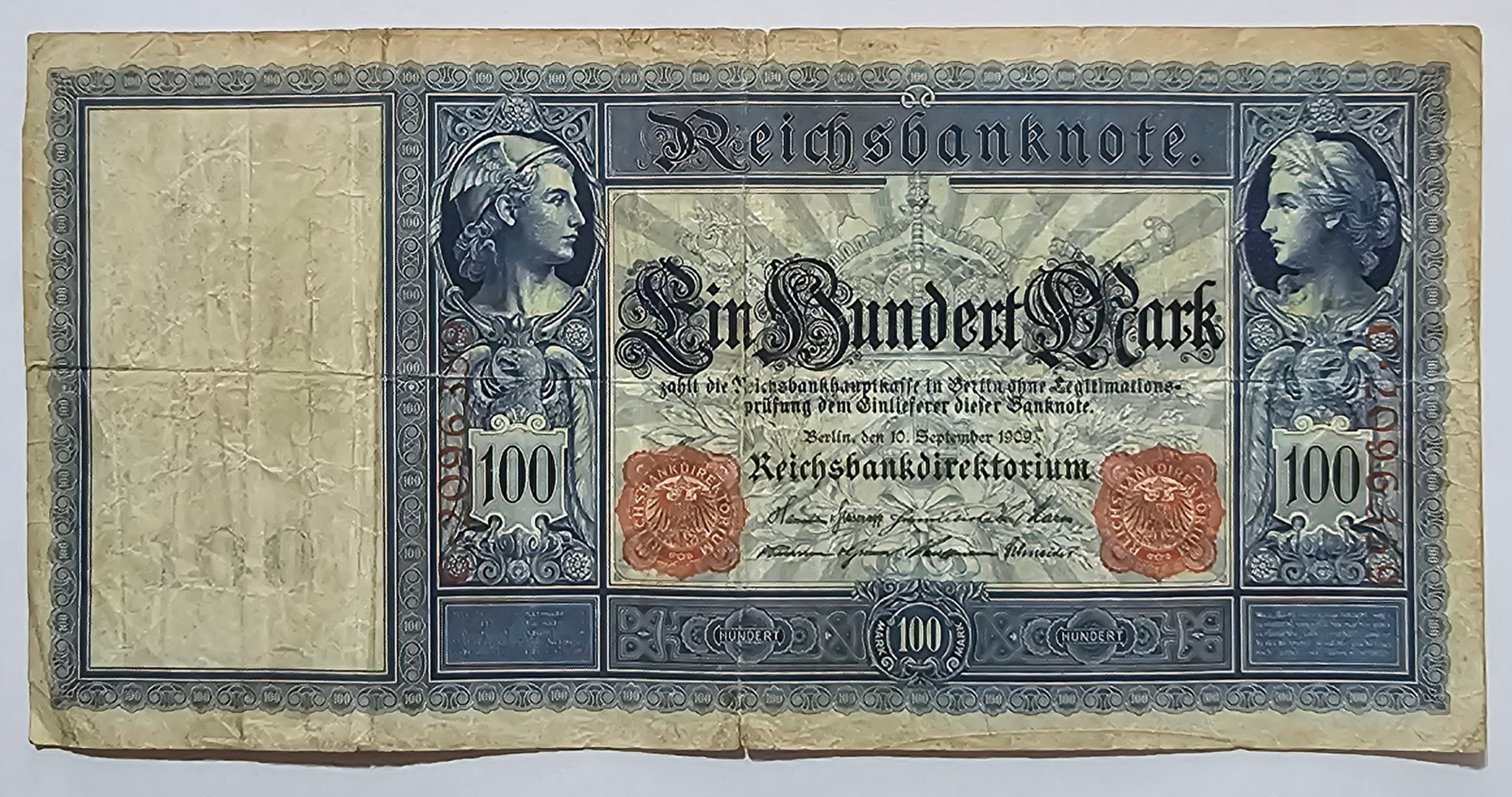 Germany Empire Imperial Reichsbanknote 100 Mark 1910