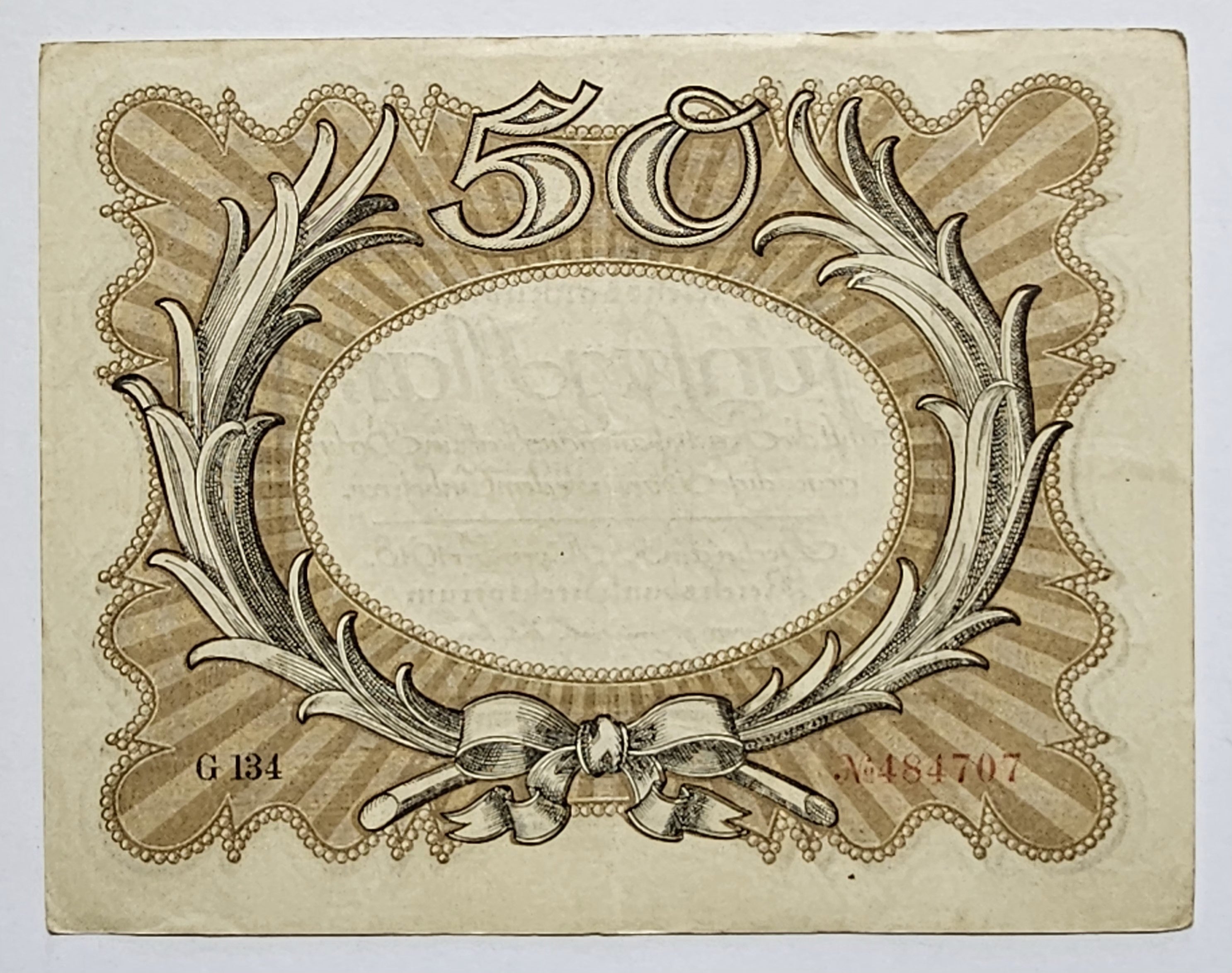 GERMANY 50 Mark Reichsbanknote Funfzig Mark 1918