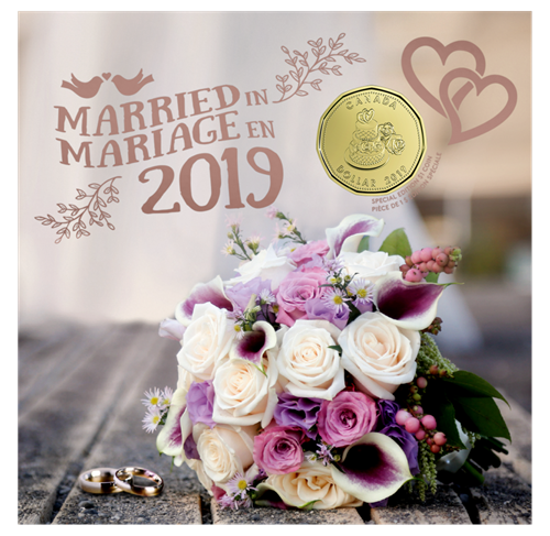 Married in 2019 Canada Commemorative Coin Set with Special Edition Loonie!