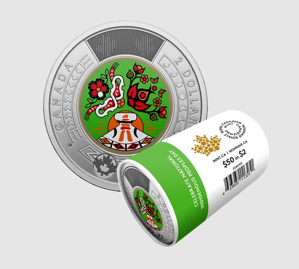 2023 $2 National Indigenous Peoples Day Colourized From Special Wrap Roll
