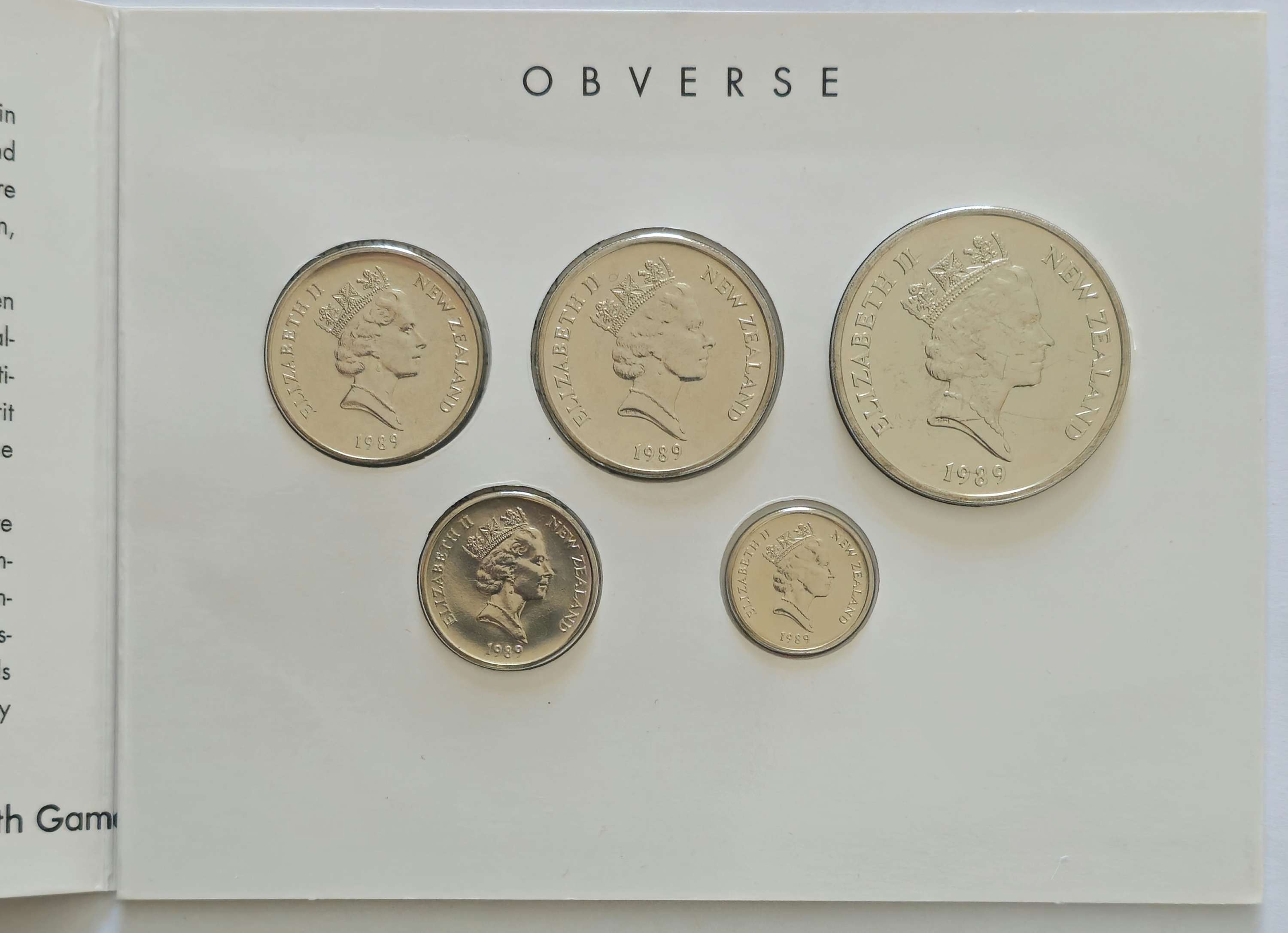 1989 New Zealand Uncirculated Coin Set