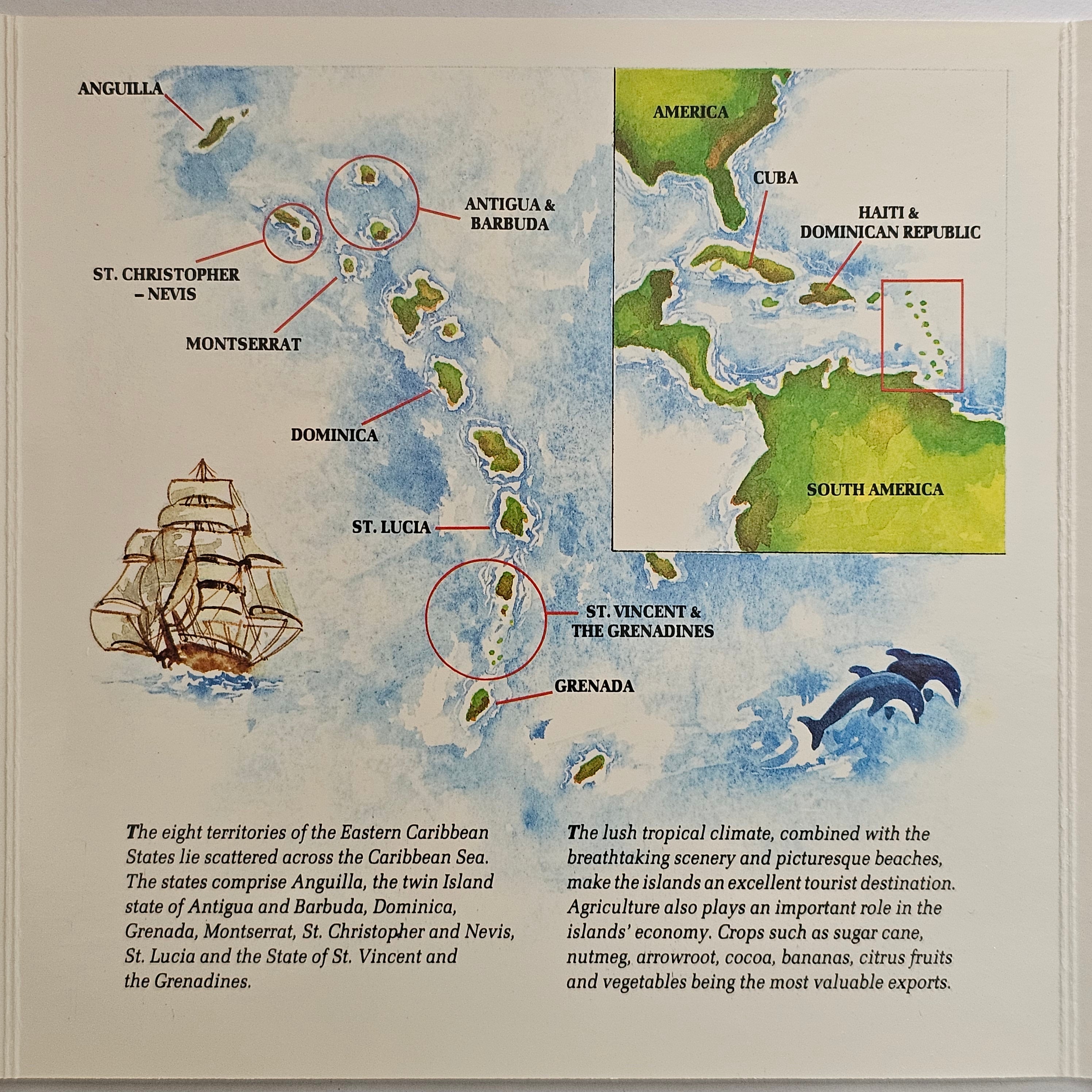 Eastern Caribbean Central Bank - Issue year 2000 - Coins dated 1991