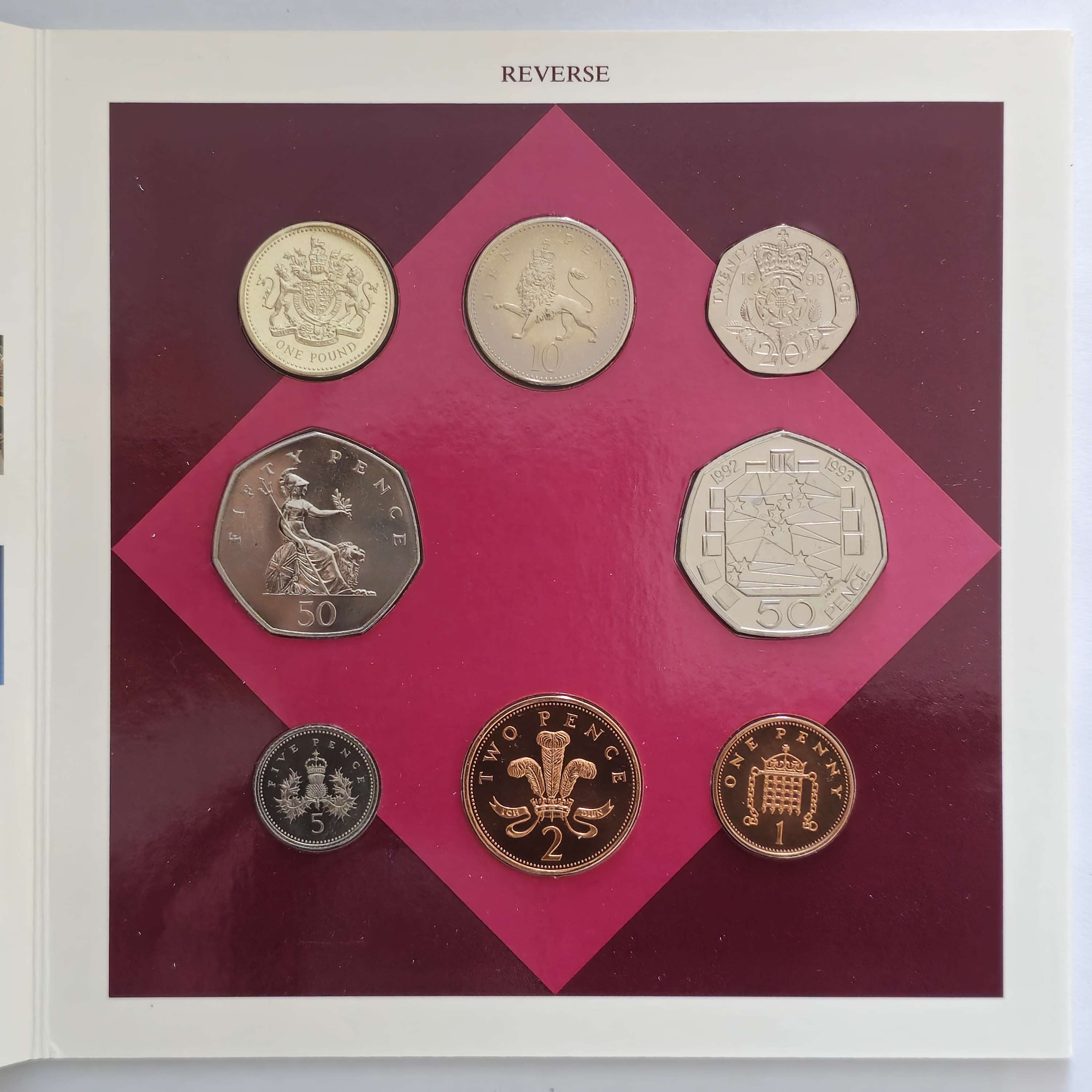 1993 United Kingdom Mint Set Brilliant Uncirculated UK Coins