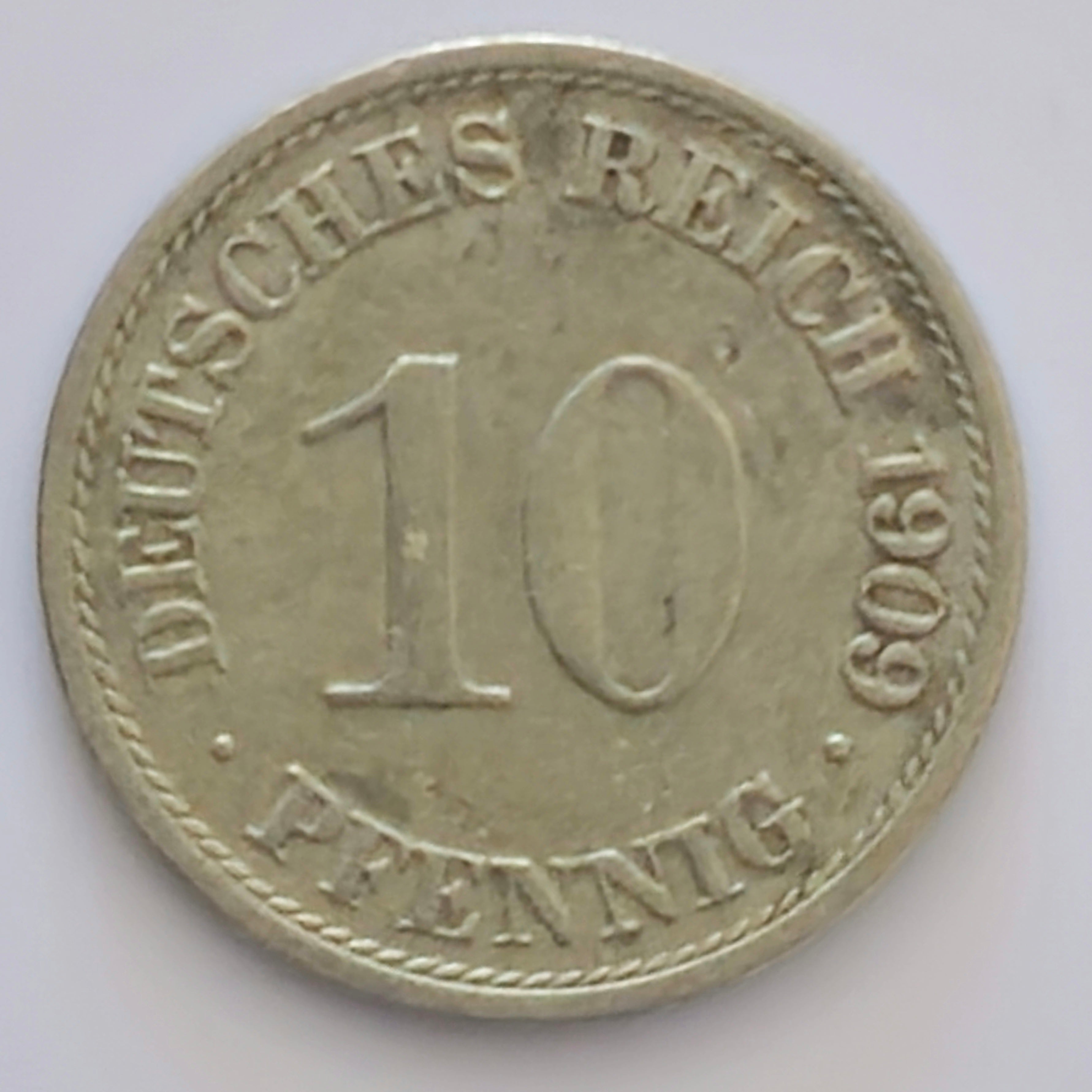 Germany Empire - 10 pfennig 1909-A