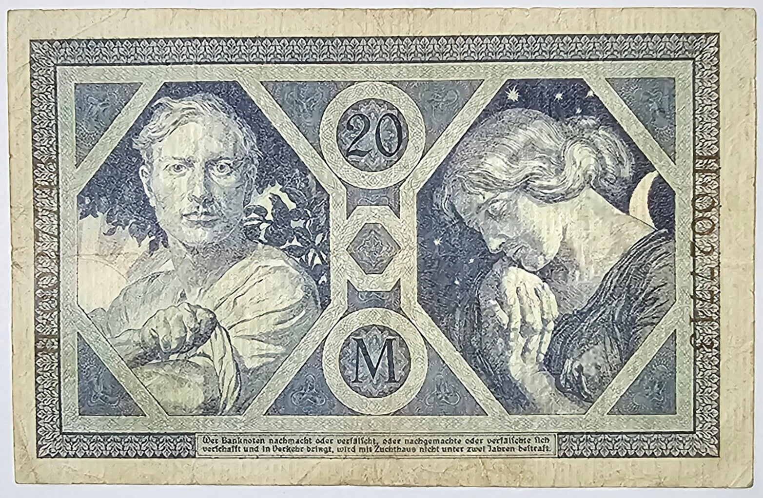 Germany. Imperial Bank. 1883-1918 Issues. 20 mark type 1915.