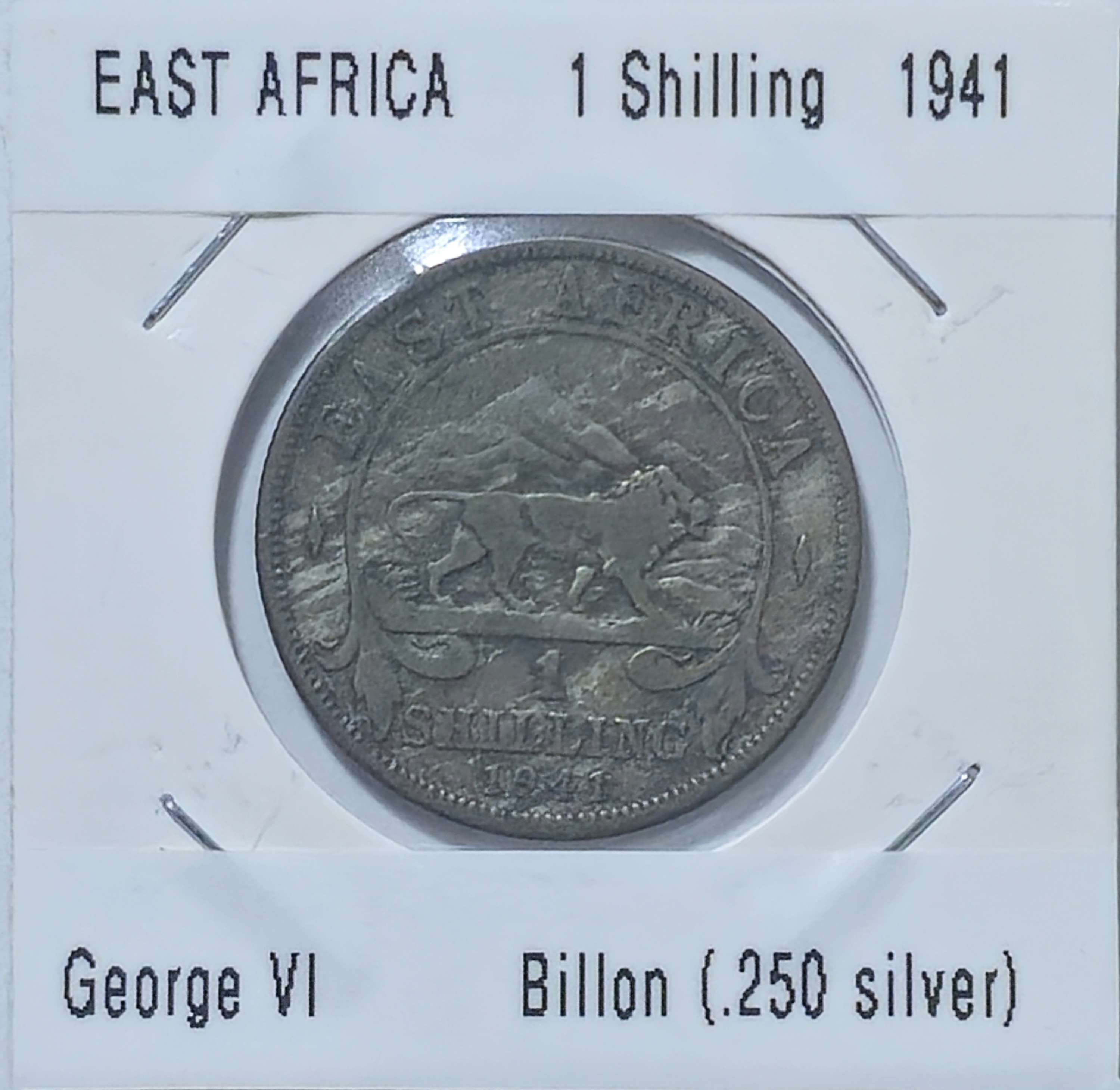 East Africa- 1 Shilling - George VI - 1941