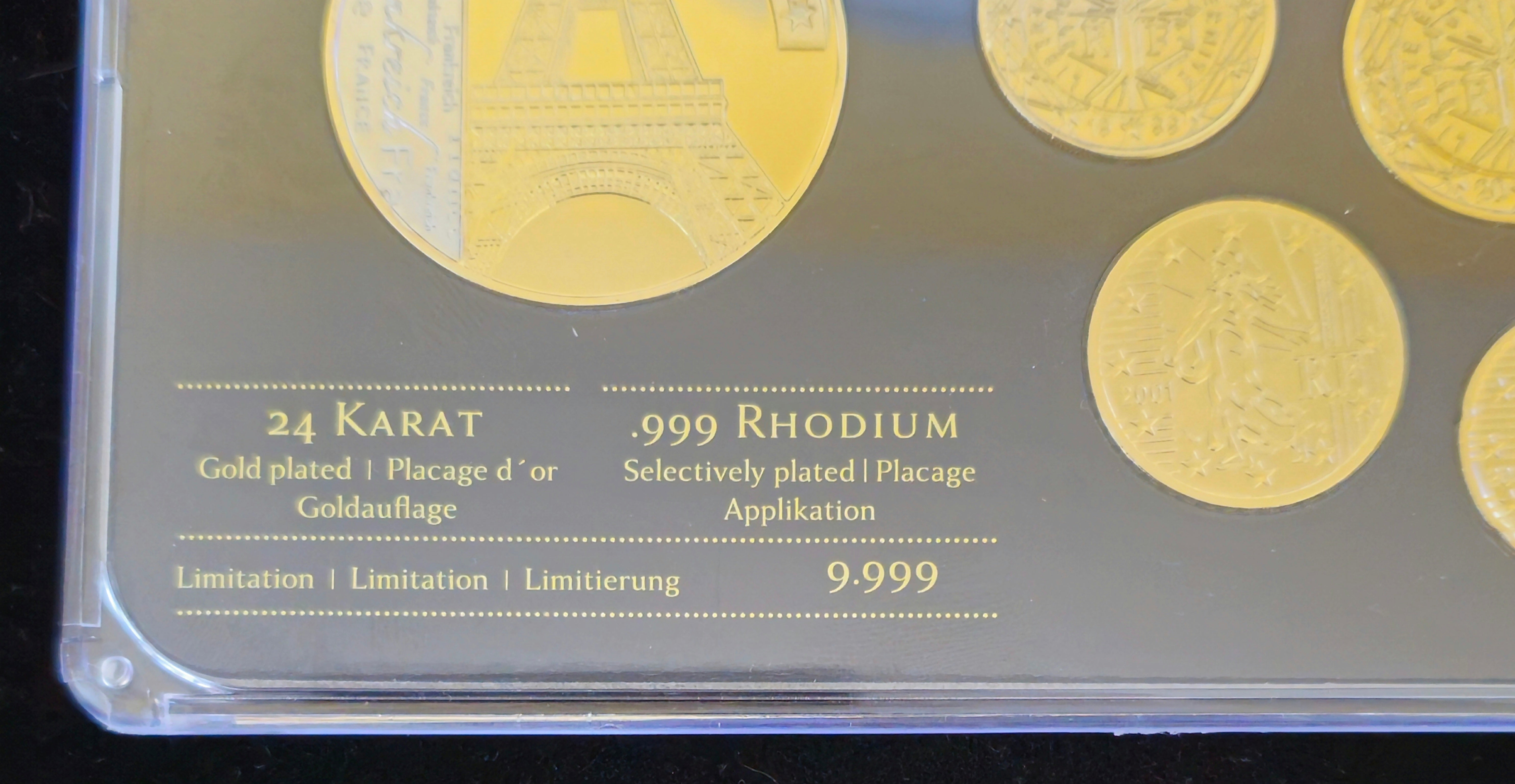 Prestige CoinSet Rhodium + 24 Carat Gold plated. France