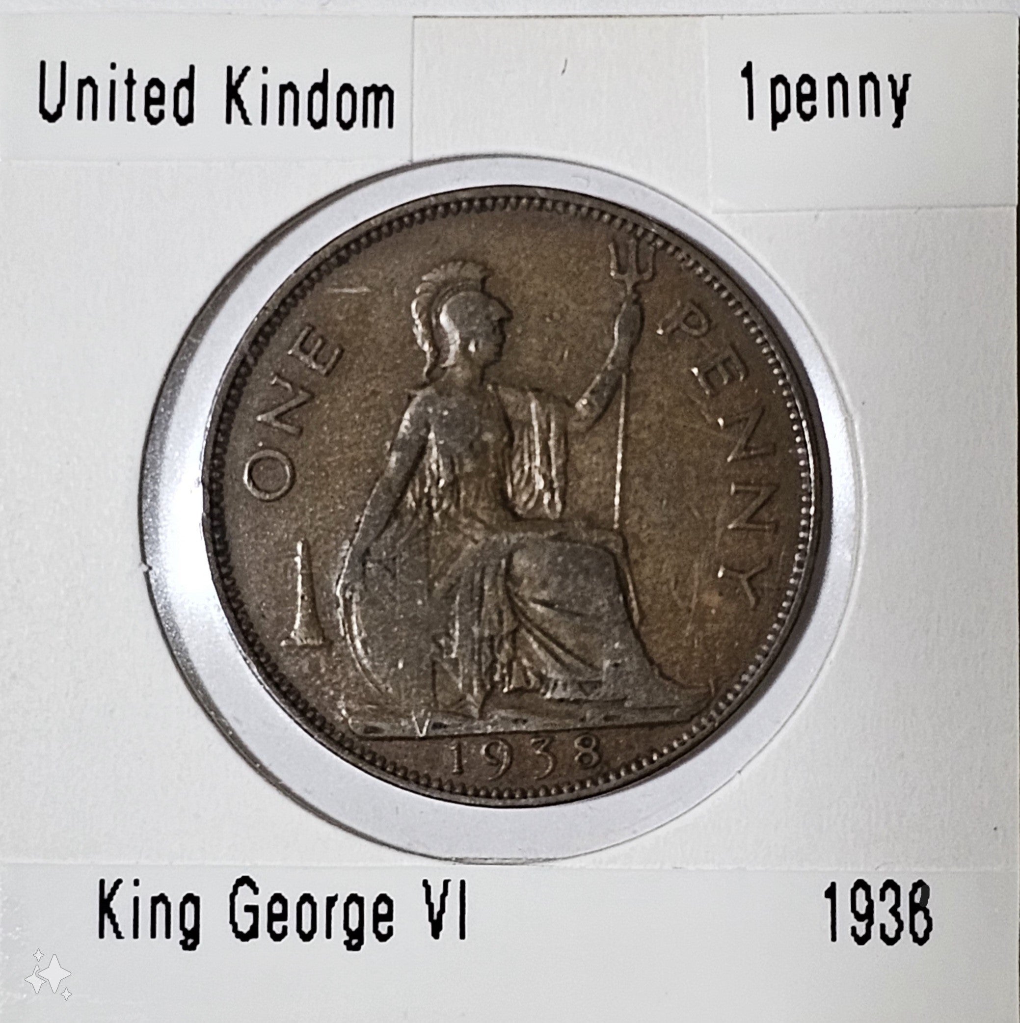 1 penny - United Kindom - King George VI - 1938