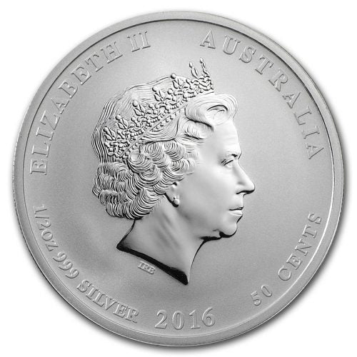 Australian Lunar Series II 2016 Année du Singe Pièce colorée de 1/2 once en arge
