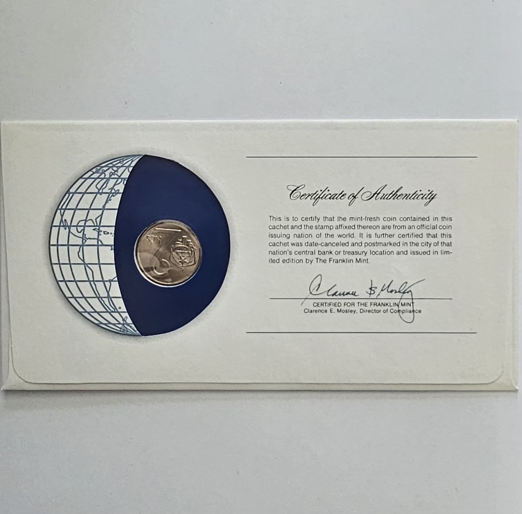Cover back with Franklin Mint Certificate of Authenticity