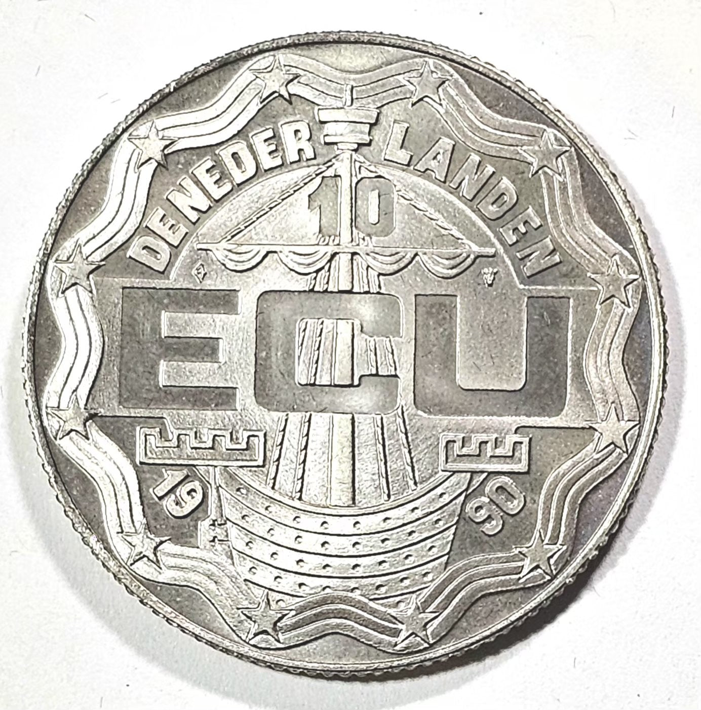 Netherlands 1990 10 ECU - reverse, Geert Groote